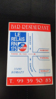 Autocollant Original Vintage Bar Restaurant Le Relais Les Routiers RN 175 Romazy 10 Cm / 13,5 Cm - Pegatinas