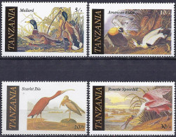 Tanzania 1986 - Mi 315/18 - YT 277/80 ( Various Birds ) MNH** Complete Set - Tanzania (1964-...)
