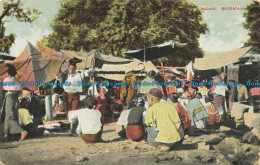 R633965 Burmah. A Bazaar. Postcard - Wereld