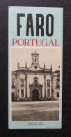 Dépliant Touriste Avec Carte De Faro Algarve Portugal Tourist Flyer With Map C. 1945 - Tourism Brochures