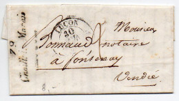 Cursive ' 79 / Chailé - Les - Marais ' (Vendée) - 1801-1848: Voorlopers XIX