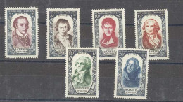 Yvert 867 à 872 - Célébrités Françaises - Série De 6 Timbres Neufs Sans Traces De Charnières - Unused Stamps
