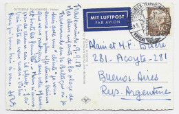 GERMANY 60C SOLO KARTE AVION TRAVEMUNDE 9.9.1958 TO ARGENTINE - Covers & Documents