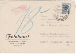 GERMANIA - BUSTA  - STORIA POSTALE - VIAGGIATA -1949 - Andere & Zonder Classificatie