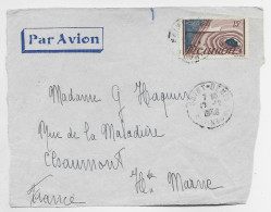 REUNION 15FR SEUL DEVANT LETTRE AVION SAINT DENS 17.12.1948 REUNION - Storia Postale