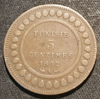 TUNISIE - TUNISIA - 5 CENTIMES 1892 ( 1309 ) - KM 221 - Ali - Protectorat Français - Tunesië