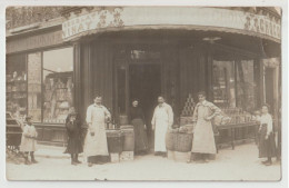 CARTE PHOTO - EPICERIE DE CHOIX - PRODUITS DE LUXE - BOCAUX - FRUITS ET LEGUMES DANS PANIERS EN OSIER -z 2 SCANS Z- - Te Identificeren