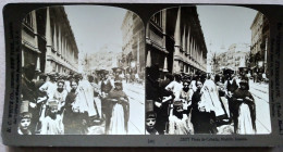ESPAGNE - MADRID, Plaza De Cebada - Belle Animation - Photo Stéréoscopique White  1903  TBE - Photos Stéréoscopiques