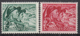 DR 684-685, Ungebraucht *, Abstimmung Im Sudetenland, 1938 - Oblitérés