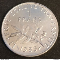 FRANCE - 1 FRANC 1985 - Semeuse - Neuve - UNC - Gad 474 - KM 925.1 - ( FDC Retirée Du Scellé ) - 1 Franc