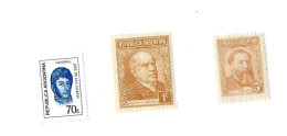 José De San Martin,Sarmiento,Hernandez,MNH,Neuf Sans Charnière. - Neufs