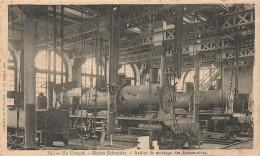 LE CREUSOT - Usines Schneider, Atelier De Montage Des Locomotives. - Trains