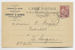 GERARDMER CARTE PRIVEE FABRIQUE FOURNEAUX DE CUISINE LEMUHOT BLANCK 1902 - Gerardmer