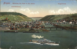 72118191 Bingen Rhein Muendung Der Nahe In Den Rhein Mit Scharlachberg Und Binge - Bingen