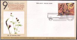 India 2010 International Photographic Conference,Reel,Camera,Photograph, Flower,Special Cover (**) Inde Indien - Cartas & Documentos