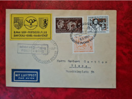 LETTRE 1957 KARL MARX STADT GROSSFLUGTAG DER GST ZWICKAU KARL MARX STADT - Other & Unclassified