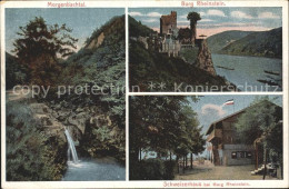 72118161 Trechtingshausen Morgenbachtal Wasserfall Burg Rheinstein Schweizerhaus - Altri & Non Classificati