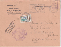 FLAMME  TEMPORAIRE  /  TAXE  SIMPLE + T TAXE  N°  99  CAD  08 - CHARLEVILLE  - MAIZIERES - Mechanical Postmarks (Advertisement)