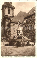 72118140 Worms Rhein Siegfriedbrunnen Mit Rathaus Und Kirche Abenheim - Worms