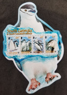 Georgia WWF Chinstrap Penguin 2008 Bird Fauna Wildlife Birds (ms) MNH *odd Shape *unusual - Géorgie