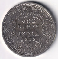 BRITISH INDIA SILVER COIN LOT 223, 1 RUPEE 1878, XF, SCARE - Indien