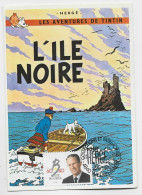 HERGE CARTE TINTIN L'ILE NOIRE BELGIQUE 1991 - Comicfiguren