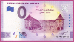 0-Euro XEPA 04 2021 RATHAUS WUPPERTAL-BARMEN - Private Proofs / Unofficial