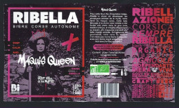 étiquette Bière France: Biere Corse Bio Ribella  Patrimonio  " Maquis Queen" - Cerveza