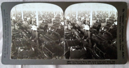 USA - Immense Usine Filature De Coton - Photo Stéréo H.C.White 1907 - TBE - Stereoscopic