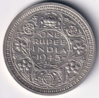 BRITISH INDIA SILVER COIN LOT 230, 1 RUPEE 1945, AUNC - India
