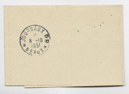 SEINE ET MARNE AU VERSO BANDE COMPLETE TAD *JOURNAUX P.P. 8.10.1951 MEAUX - Manual Postmarks