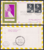 Vatican City 1964 Special FDC Pope Paul VI VIsit To Holy Lands, Israel, Palestine, Jerusalem, Airmail, First Day Cover - Lettres & Documents