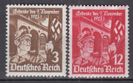 DR 598-599 X, Ungebraucht *, Marsch Zur Feldherrnhalle, 1935 - Unused Stamps