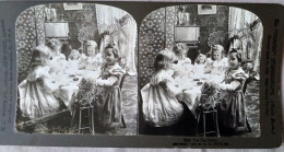 Photographie Stéréoscopique Fantaisie - Fillettes Et POUPÉES - 1902 H.C. White - TBE - TBE - Stereo-Photographie