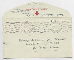 CROIX ROUGE LETTRE AMERICAN RED CROSS CANNES 2.VII.1945 ALPES MARITIMES - Rotes Kreuz