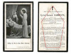 Cyriel Vanneste Leonard Decostere Roeselare Ardooie 1921 Doodsprentje Bidprentje - Obituary Notices