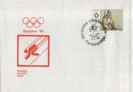 Jugoslavija Yugoslavia 1984 FDC Winter Olympic Games, Sarajevo, Skiing Downhill - FDC