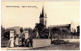 17 - B23916CPA - ASNIERES DE SAINTONGE - Eglise Et Jardin Public - Bon état - CHARENTE-MARITIME - Autres & Non Classés