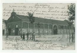 32 - B5464CPA - SAMATAN - La Halle Aux Marchands - CARTE PIONNIERE - Bon état - GERS - Autres & Non Classés