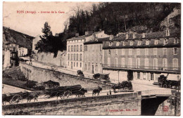 9 - B25064CPA - FOIX - Avenue De La Gare - Attelages De Bois - Très Bon état - ARIEGE - Foix