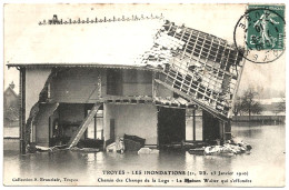 10 - B24964CPA - TROYES - Les Inondations  1910 - Maison Walter - Chemin De La Loge - Très Bon état - AUBE - Troyes