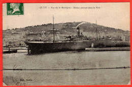 34 - B29584CPA - CETTE - Bateau Entrant Dans Le Port - Vue De La Montagne - Très Bon état - HERAULT - Sete (Cette)