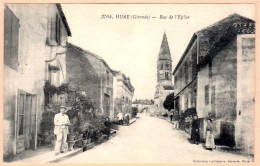 33 - B27594CPA - HURE - Rue De L' Eglise - Très Bon état - GIRONDE - Sonstige & Ohne Zuordnung