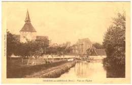 27 - B26219CPA - PERRIERS SUR ANDELLE - Vue Sur L' Eglise - Lavoir - Très Bon état - EURE - Andere & Zonder Classificatie