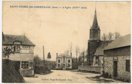 27 - B26213CPA - SAINT ST PIERRE DE CORMEILLES - L' Eglise - Café - Bon état - EURE - Autres & Non Classés