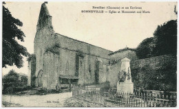 16 - B26170CPA - SONNEVILLE - ROUILLAC - Eglise Et Monument Aux Morts - Petite Animation - Très Bon état - CHARENTE - Sonstige & Ohne Zuordnung