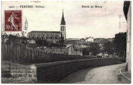 69 - B25838CPA - FLEURIE - Entrée Du Bourg - Bon état - RHONE - Autres & Non Classés