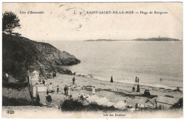 22 - B25796CPA - SAINT ST JACUT DE LA MER - Plage De Rougerais, Isle Des Esbiens - Très Bon état - COTES-D'ARMOR - Saint-Jacut-de-la-Mer