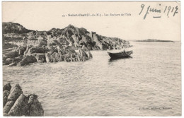 22 - B25794CPA - SAINT ST CAST - Les Rochers De L' Isle - Barque - Très Bon état - COTES-D'ARMOR - Saint-Cast-le-Guildo