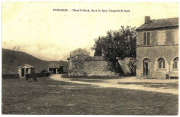 81 - B25556CPA - PUYCELSI - Place St SAINT ROCH - Très Bon état - TARN - Sonstige & Ohne Zuordnung